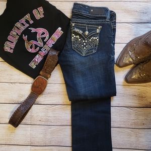 Antique Rivet Dark Wash Boot Cut Jean's